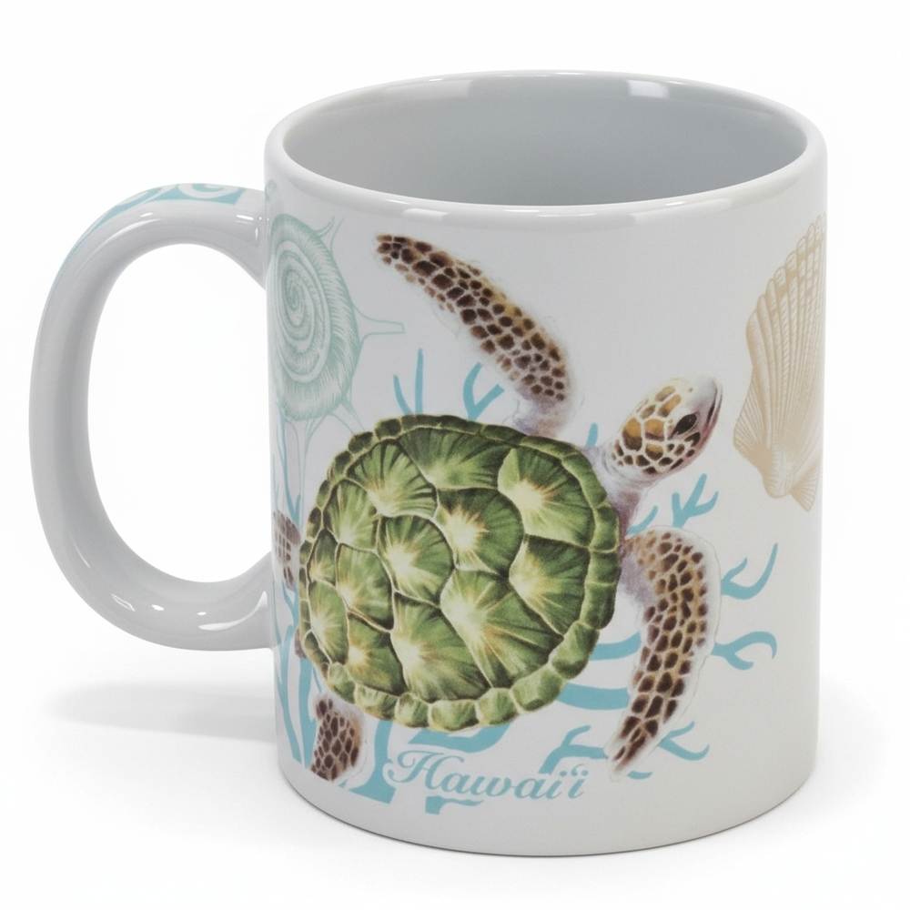 Hawaii Sea Turtle Honu Voyage Coffee Mug Cup Ceramic ABC Stores Honu Voyage